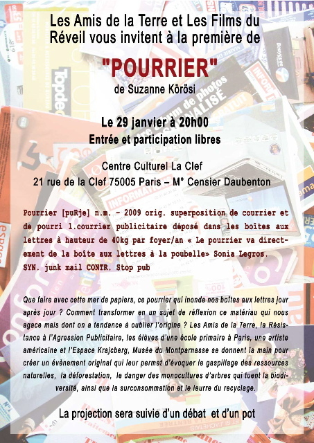Invitation projection "Pourrier"